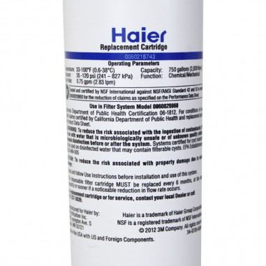 Filtre RF-2800-13 pour frigo - Filtre à eau  RF-2800-13 d'origine Haier Filtre RF-2800-13 pour frigo - Filtre à eau  RF-2800-13 d'origine Haier