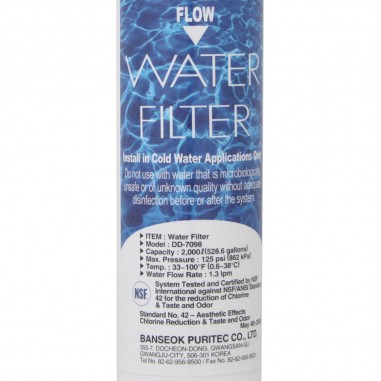 Filtre DD-7098 pour frigo - Filtre à eau DD-7098 d'origine Daewoo Banseok Puritec