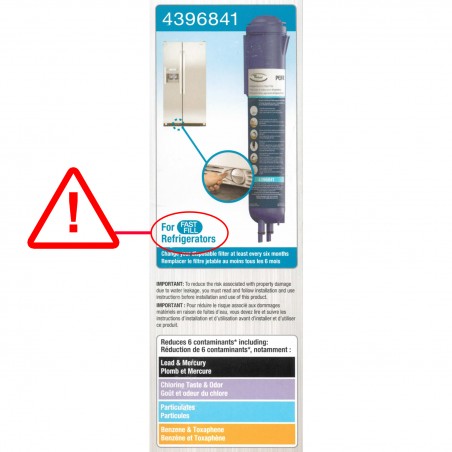 Filtre PUR 4396841 pour frigo - Filtre à eau Filtre PUR 4396841 d'origine Whirlpool Filtre PUR 4396841 pour frigo - Filtre à eau Filtre PUR 4396841 d'origine Whirlpool