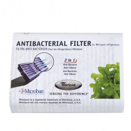 Filtre à air Microban ANT001 - 481248048172 pour frigo - Filtre d'origine anti-bactérien Whirlpool  