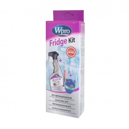 Kit frigo - Nettoyant + thermomètre + absorbeur d'odeur - Fridge Kit Wpro
