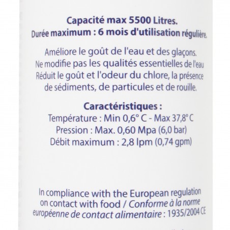 Filtre USC100 / 4812 817 18629 pour frigo - Filtre à eau d'origine Wpro pour Whirlpool