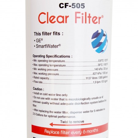 Filtre MSWF compatible pour frigo GE General Electric - Clear Filter CF-505 filtre à eau